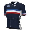 Set Fietsshirt + Korte Koersbroek 2022 Frankrijk Nationaal Team Blauw